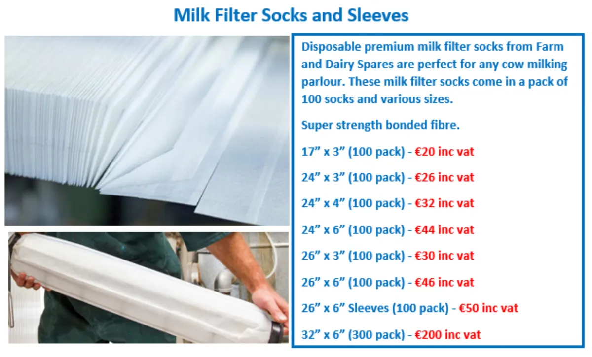 Milk Filter Socks for sale at FDS - Image 1