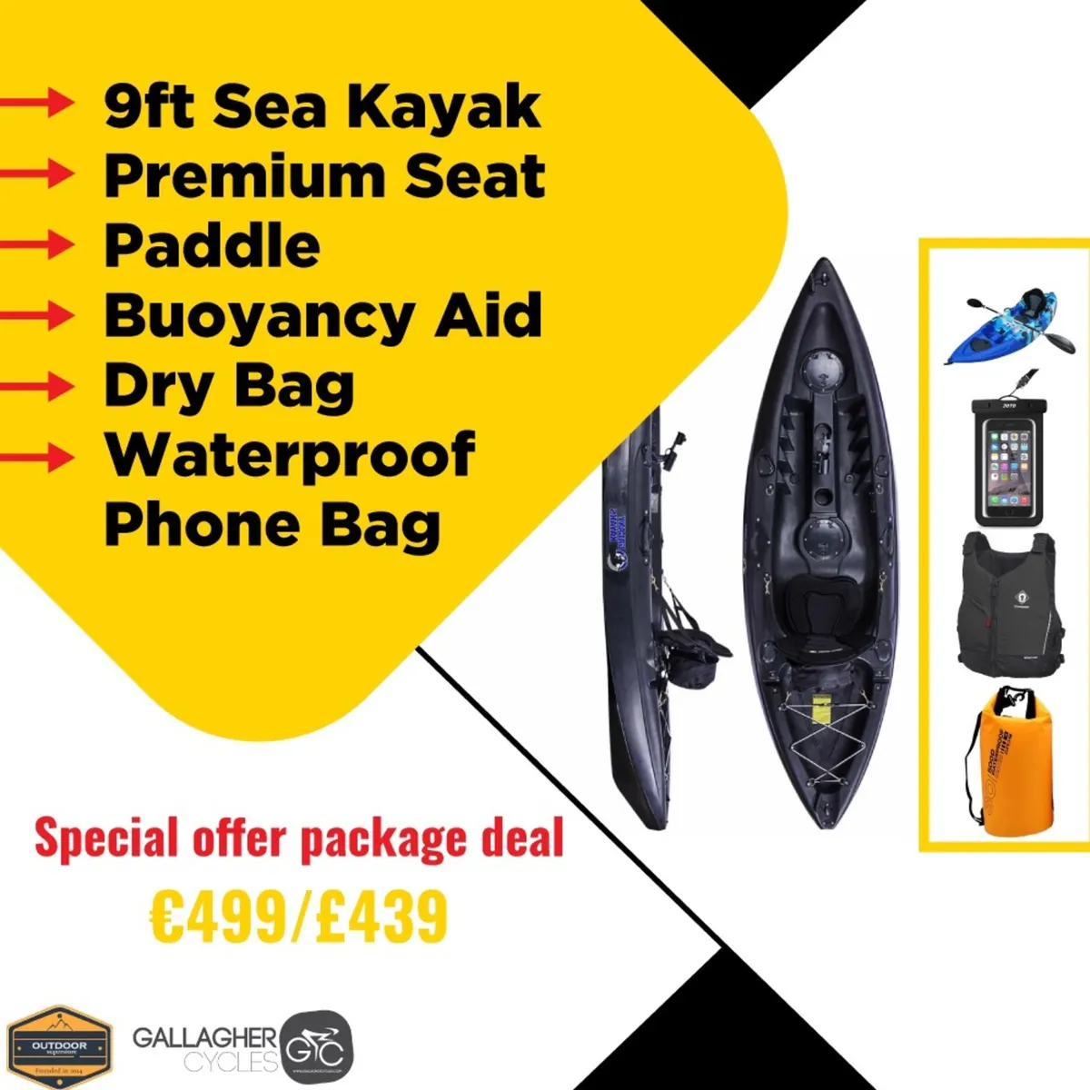 New 9ft Sea Kayak Package Offer