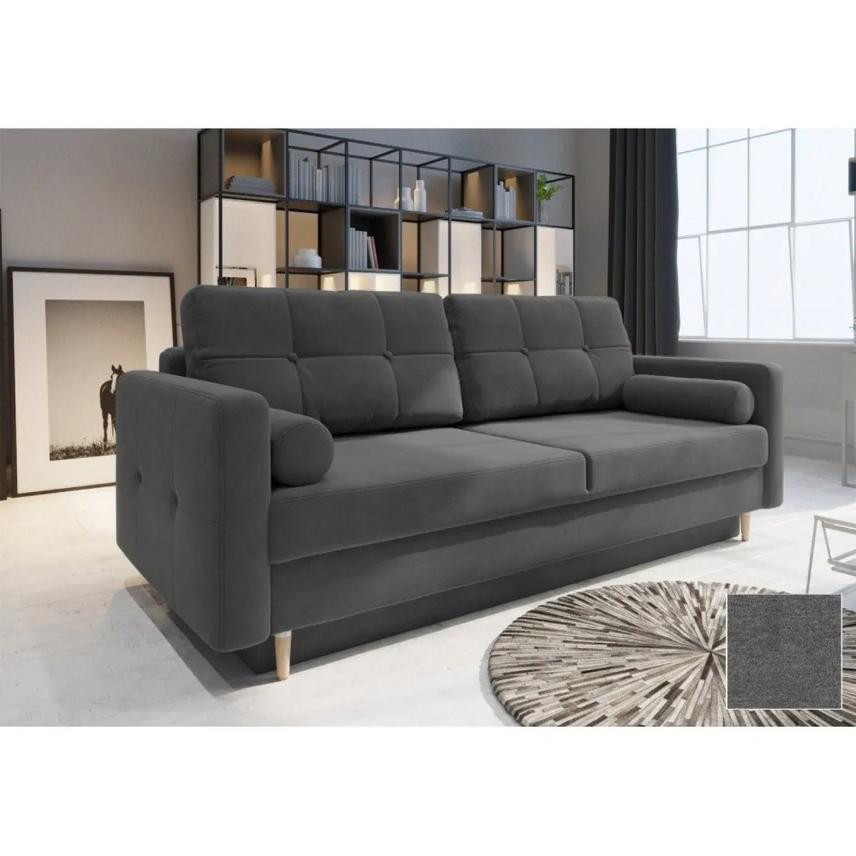 Sofa bed Pastella 2  storage box SMART fabrics - Image 3