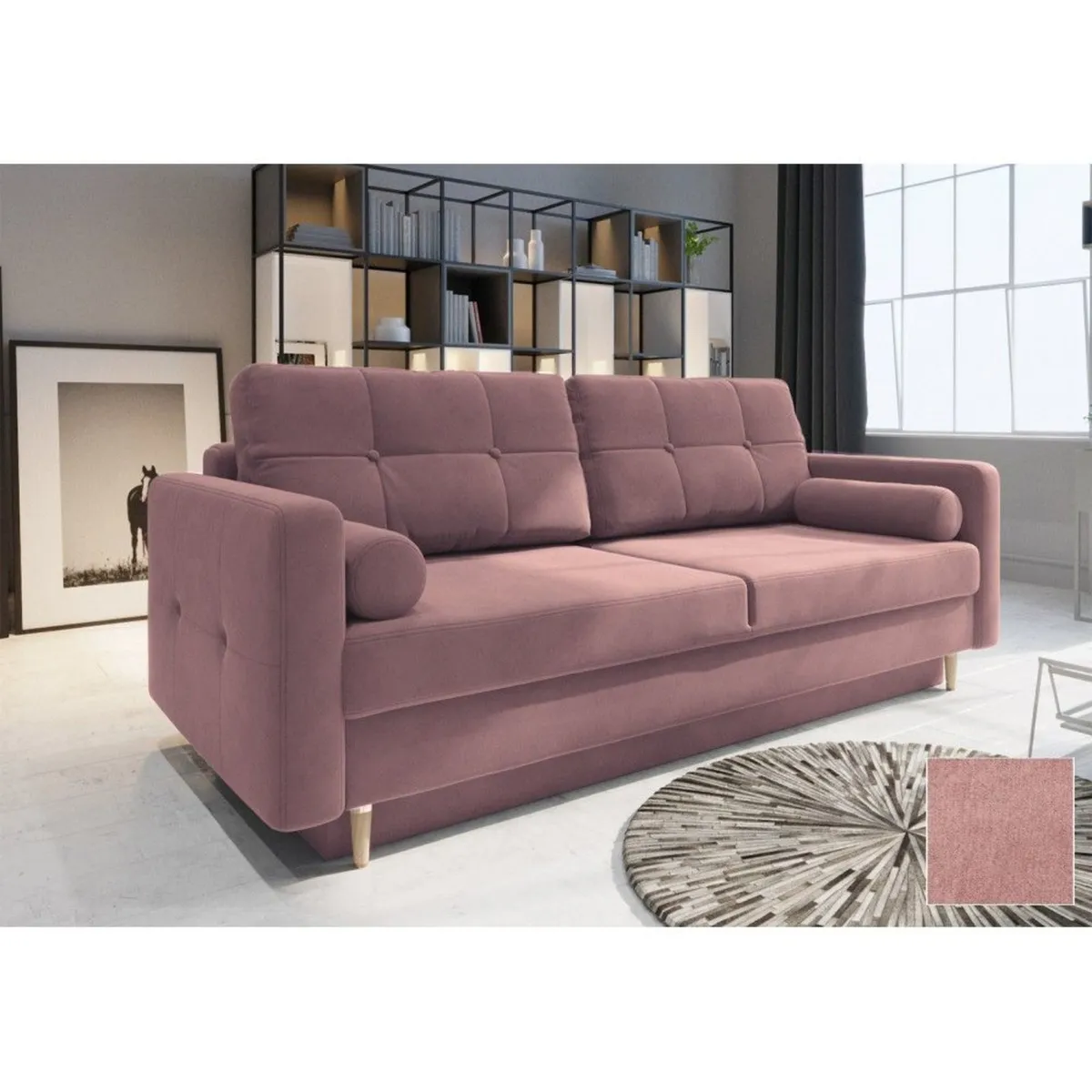 Sofa bed Pastella 2  storage box SMART fabrics - Image 1