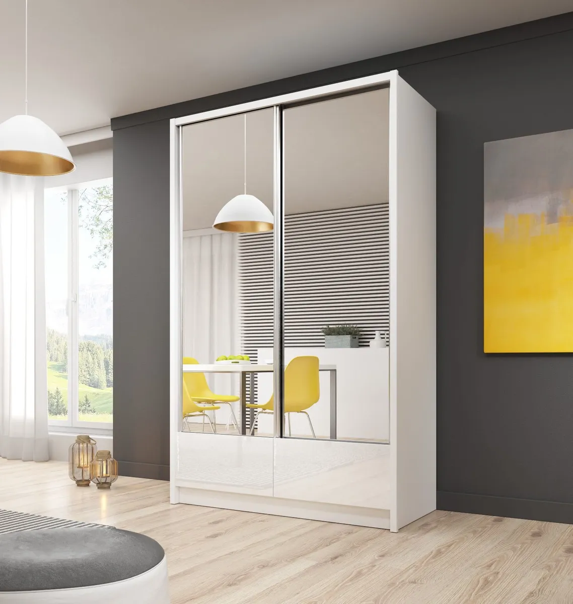 Sliding doors wardrobe ARA2 + 2 drawers - Image 2