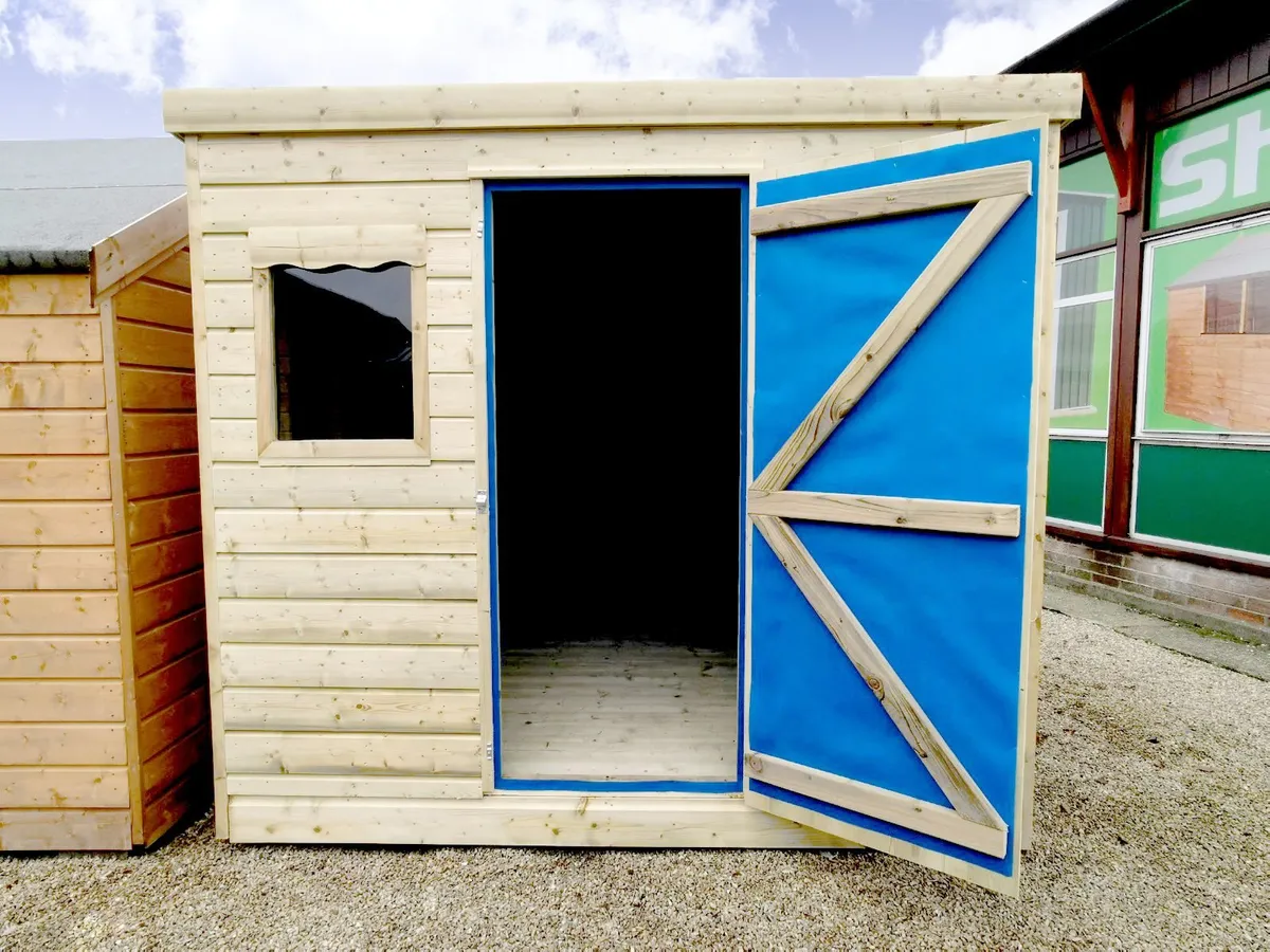 8ft x 6ft Wooden Cabin Shed - Image 2