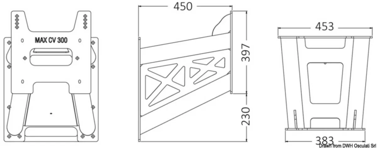 140 to 300 HP SS universal outboard engine bracket - Image 2