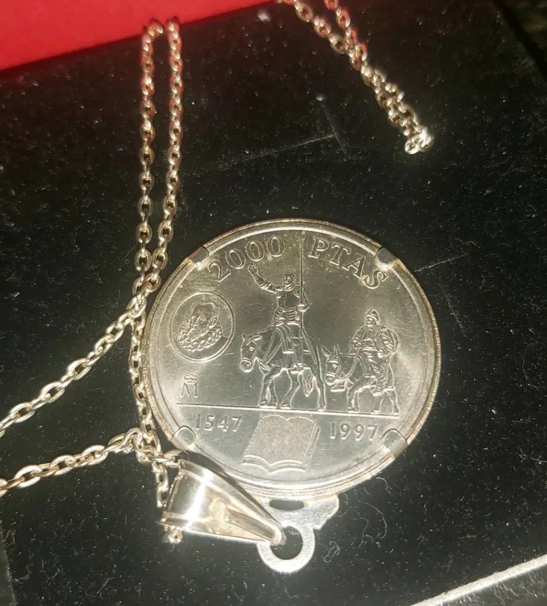 Juan Carlos silver coin necklace - Image 2