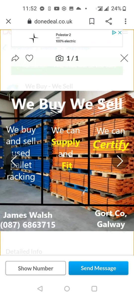 Pallet racking phone James Walsh Gort - Image 3