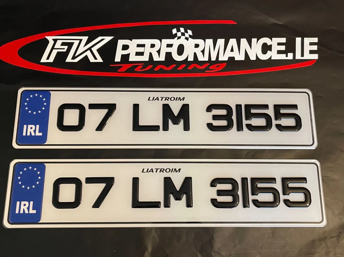 Fk performance  gel number plates - Image 1