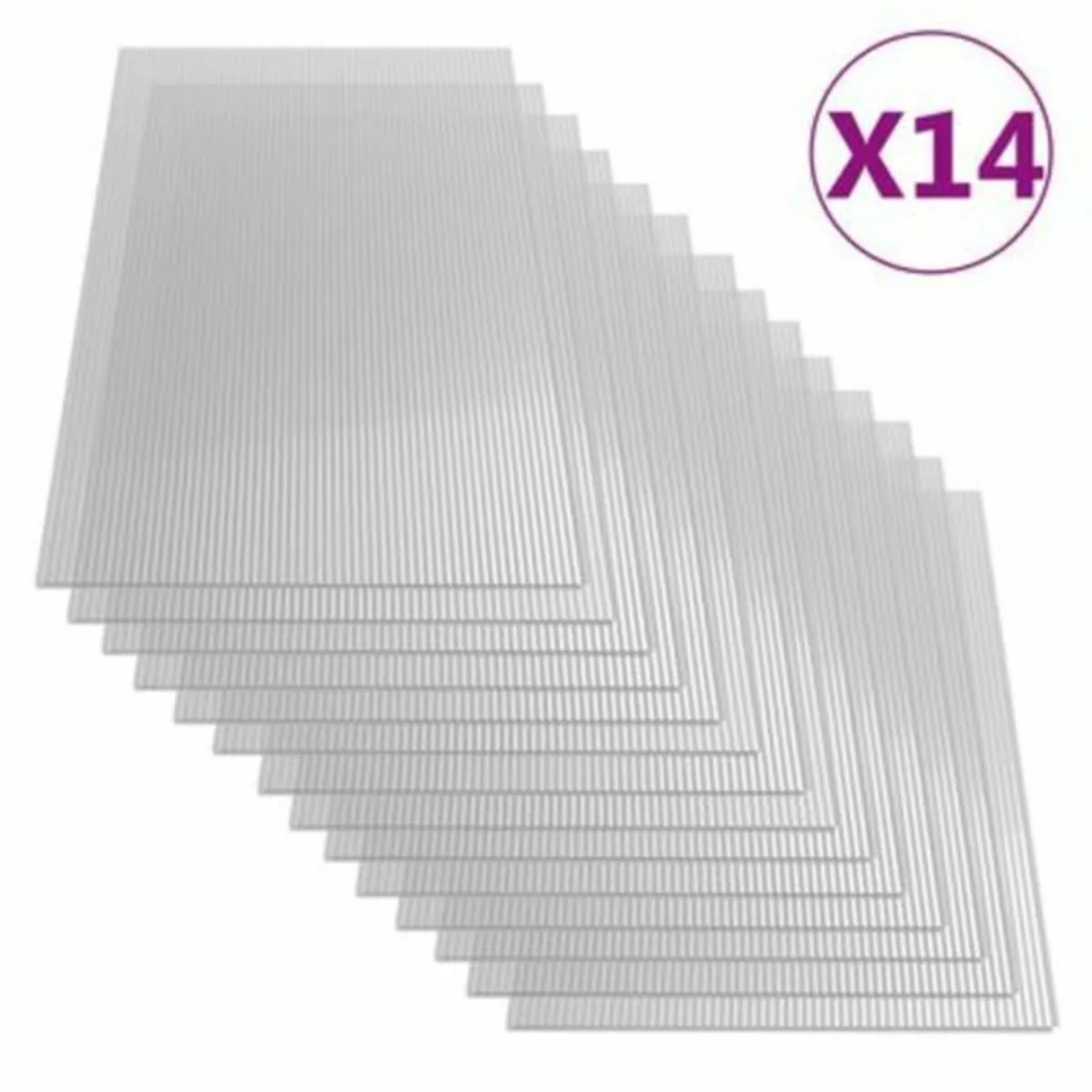 14 Polycarbonate sheets 1210mm x 605mm
