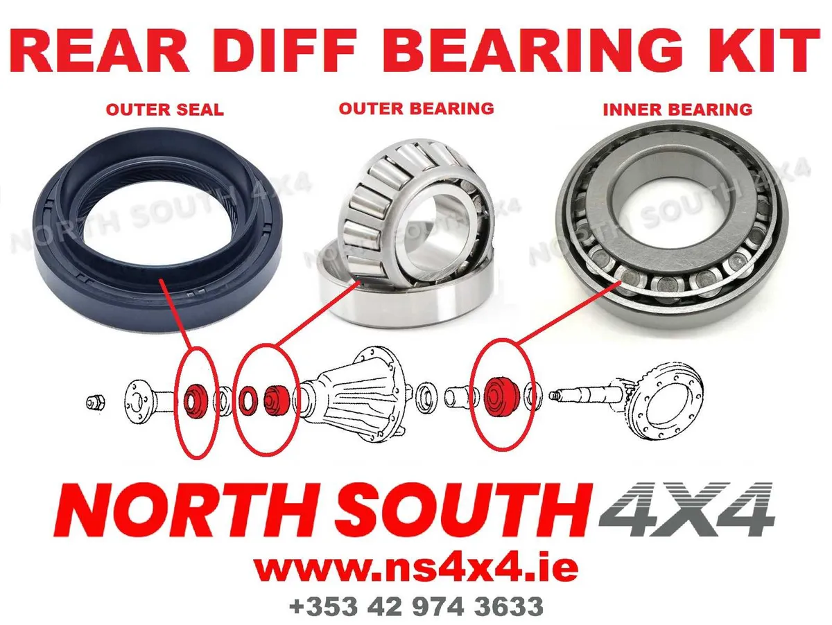 REAR DIFF BEARING AND SEAL KIT - Image 2