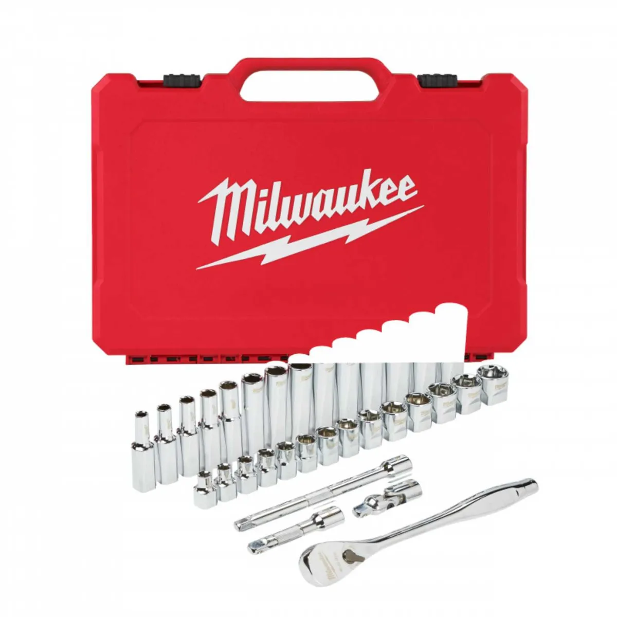 32 PCS 3/8 METRIC SOCKET AND RATCHET SET - Image 1