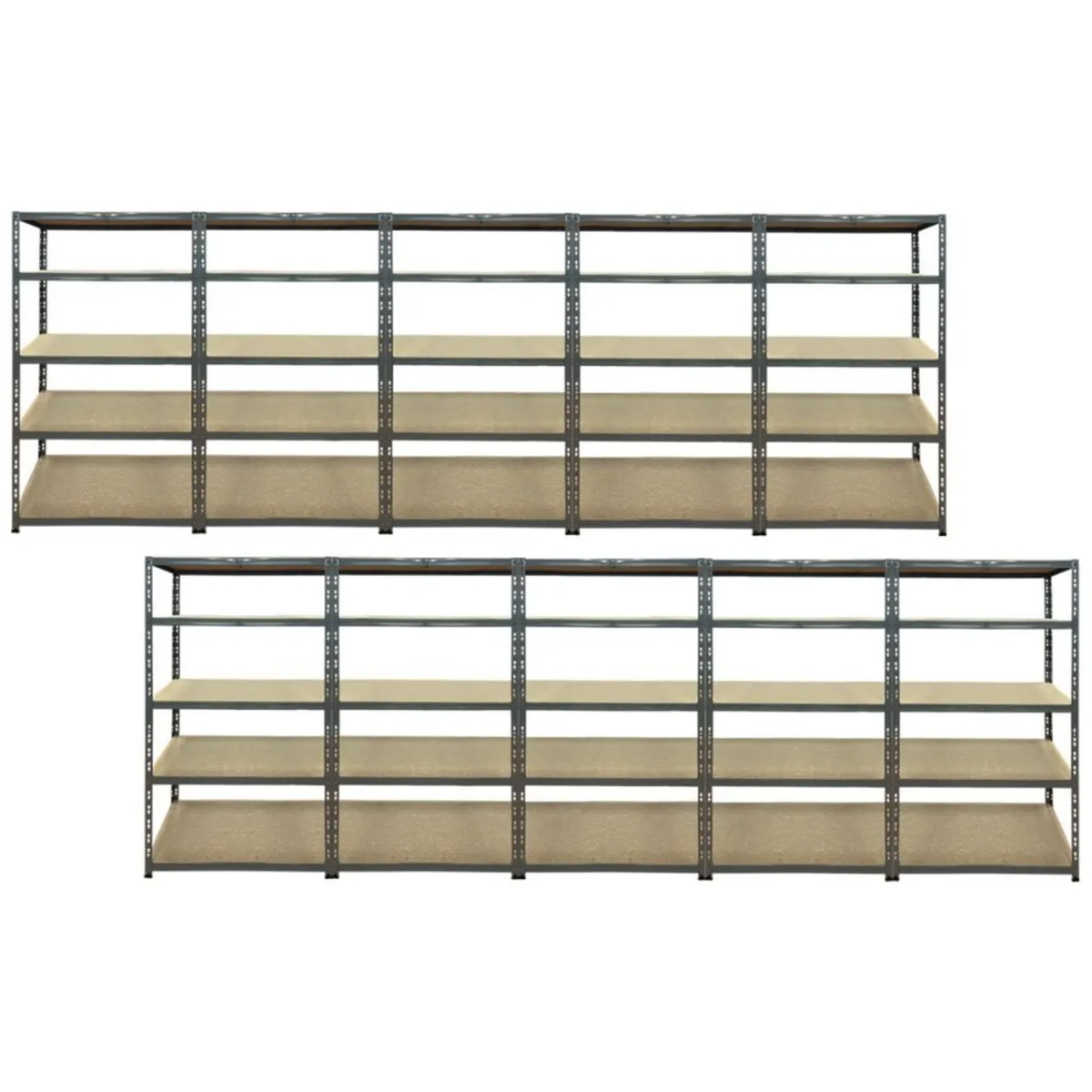 Shelving - 10 Bays 900W x 450D-Delivery Included