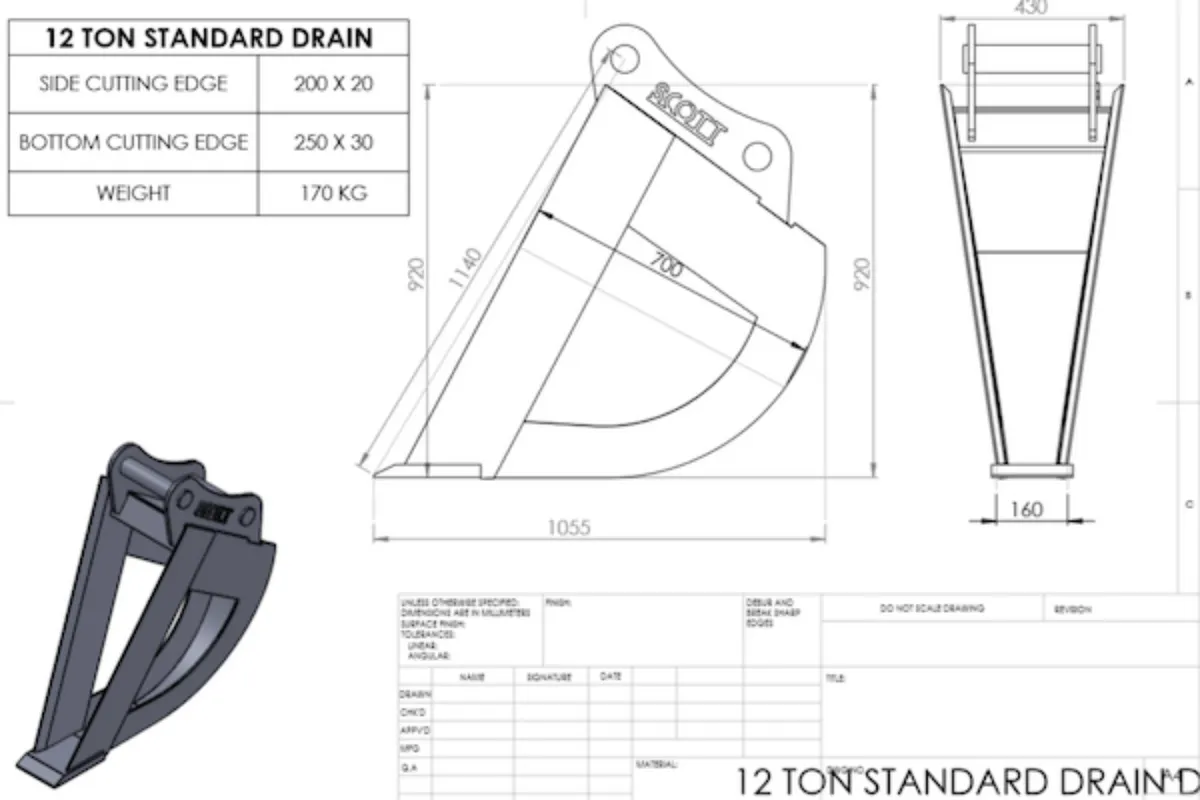 10-14T DRAIN/TILE/SHORING BUCKET - Image 2