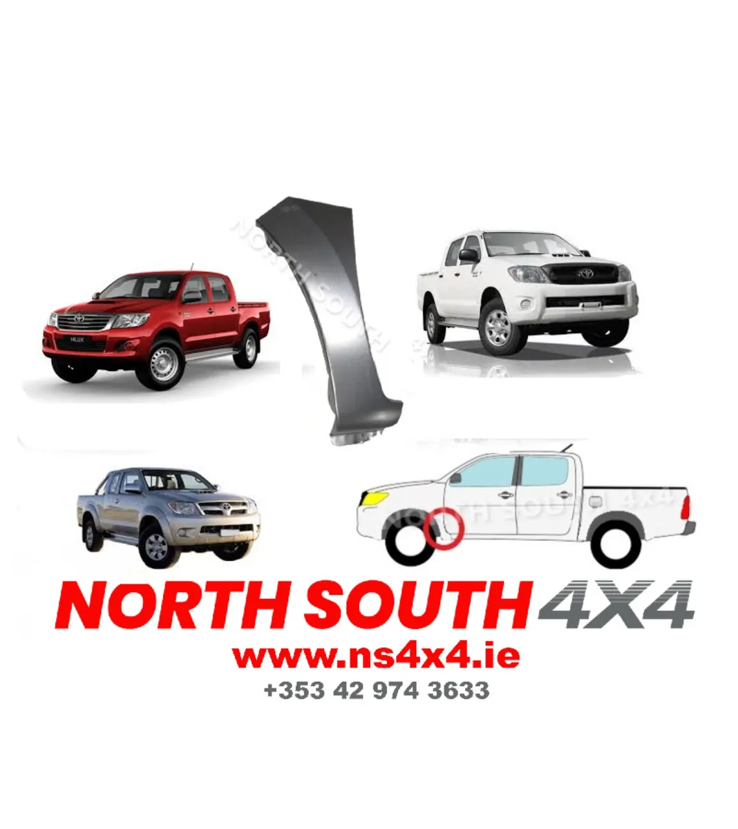 FRONT L/H WING LOWER REPLACMENT FITS HILUX 05-16 - Image 1