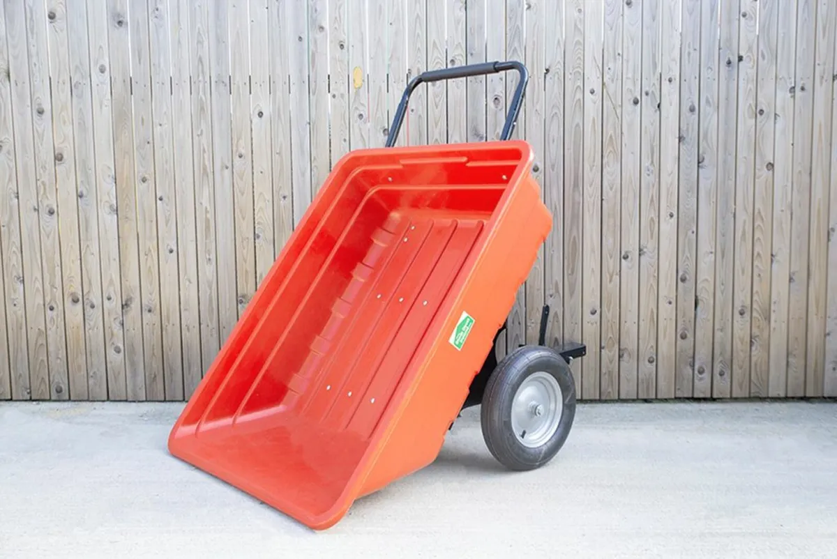 350L Garden Tip Cart (Red or Black) - Image 3