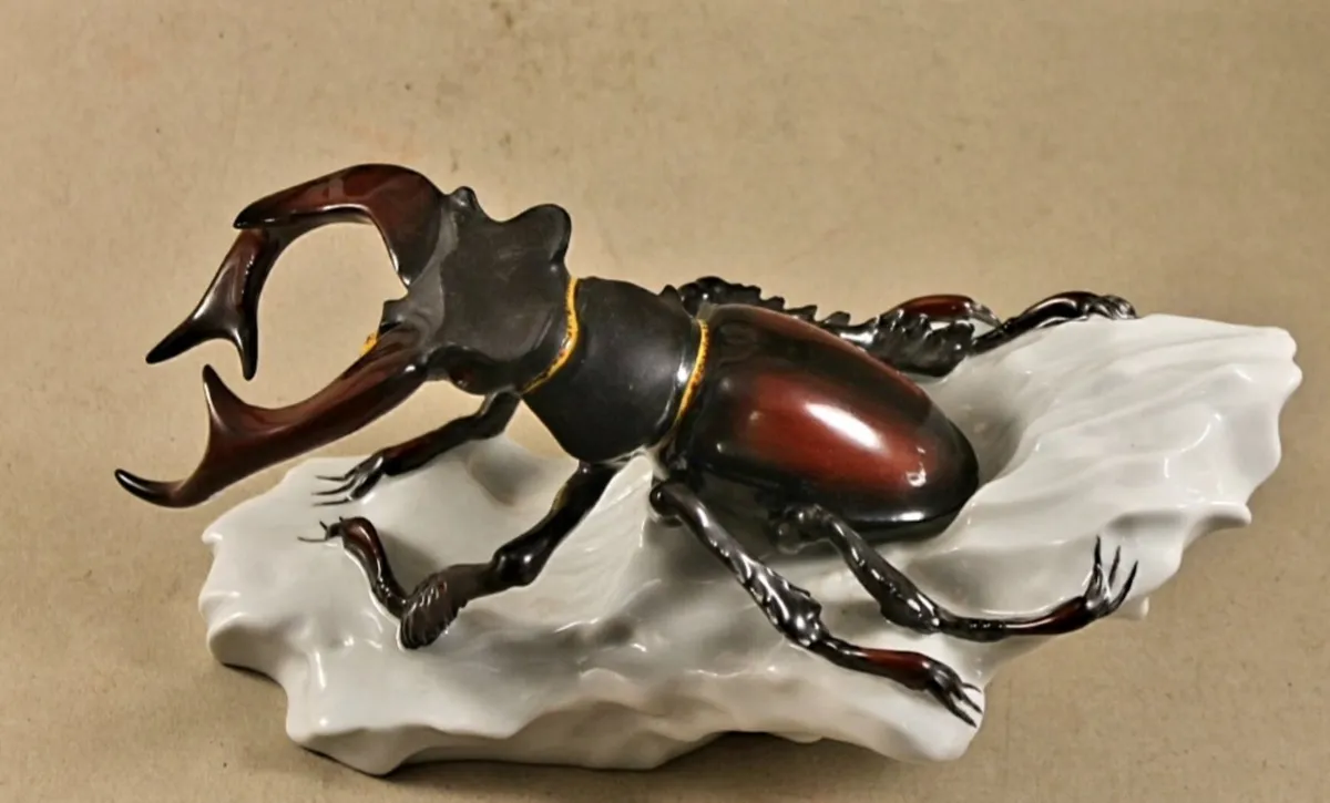 Antique Rare spectacular porcelain Angler Bug