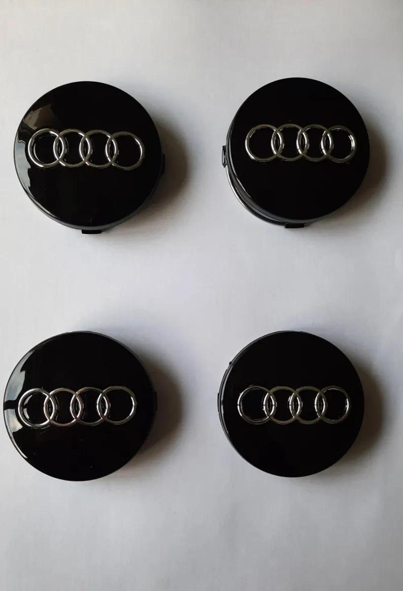 Audi wheel centre caps black/Grey 60mm 4 caps €15 - Image 1