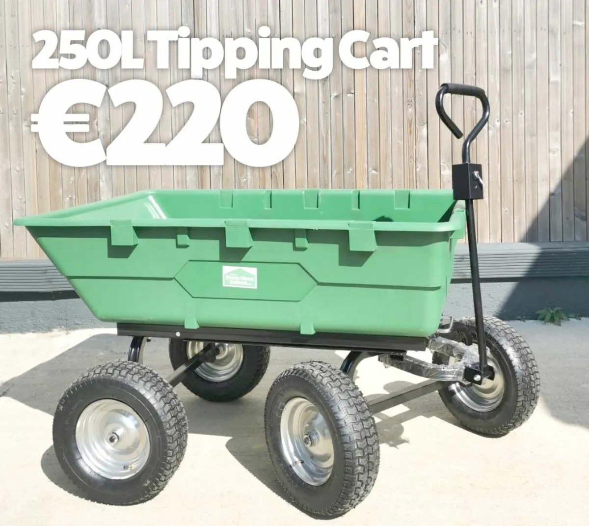 250L Tipping Cart Made from heavy-duty plastic