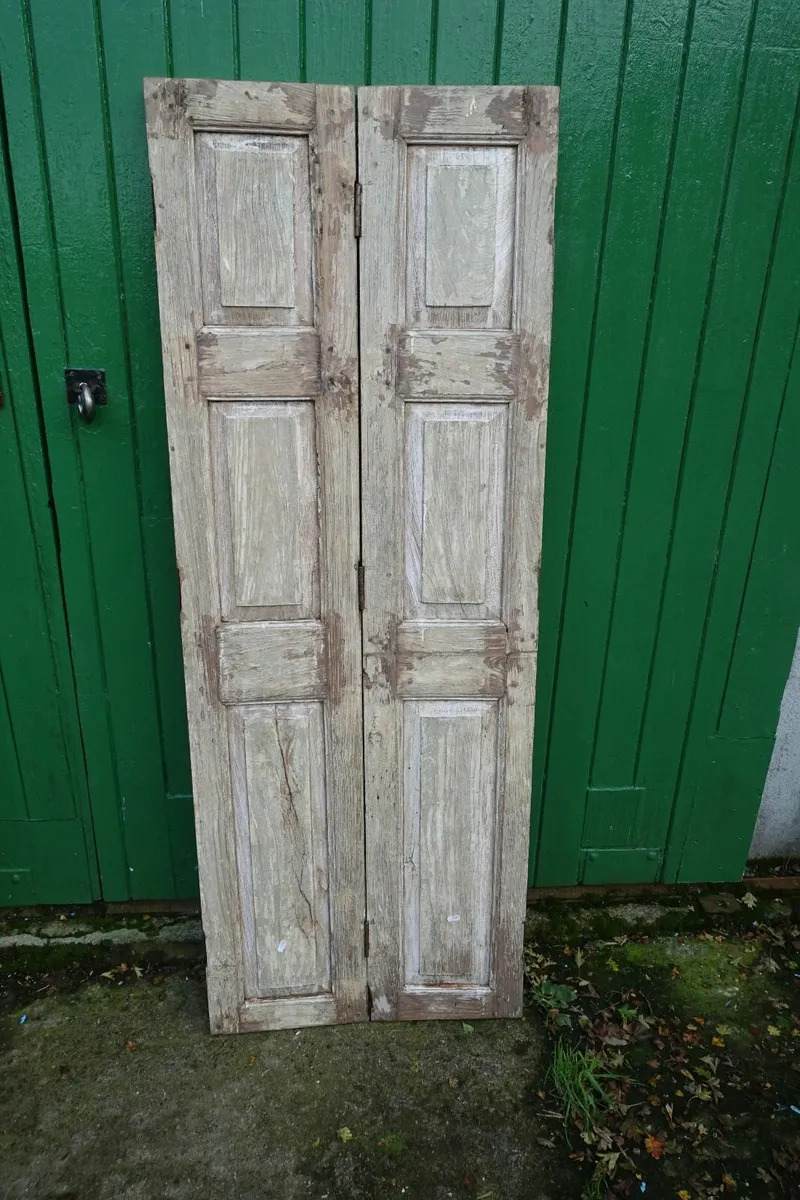Pair of heavy rustic folding doors
