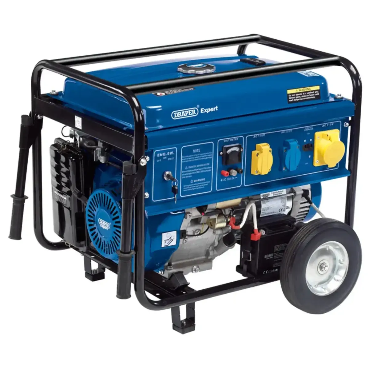 Draper Petrol Generator With Wheels, 5000W 23987