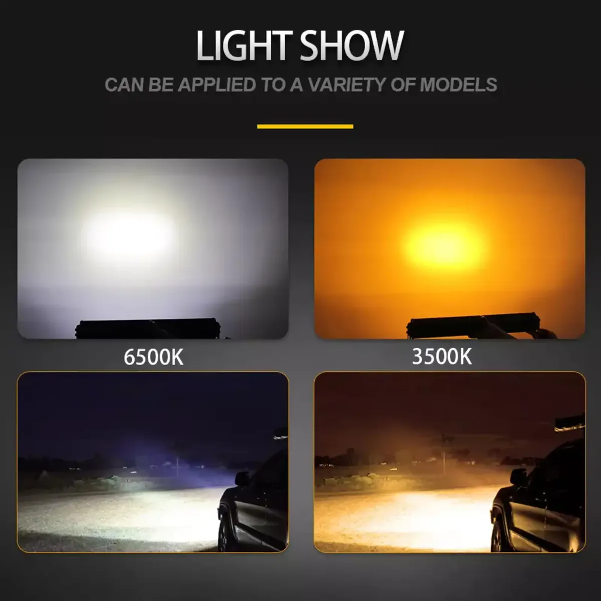 4 Mode LED Lightbar White/Amber Strobe - Image 3