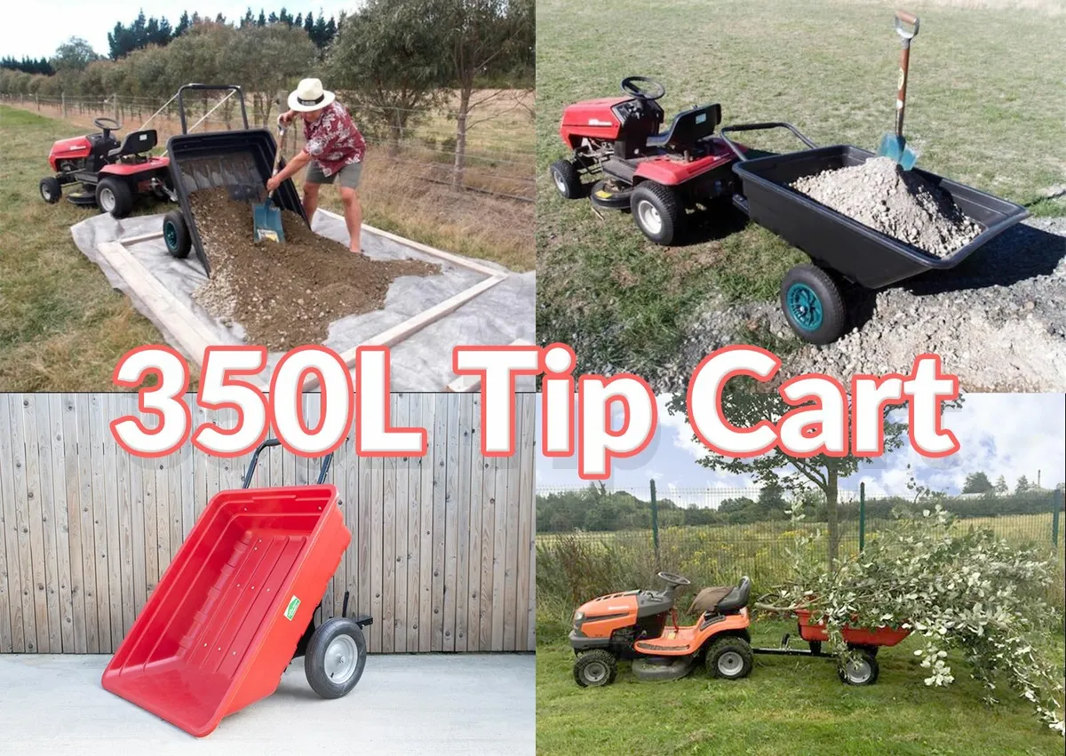 350L  Tipping Garden Cart - Image 1