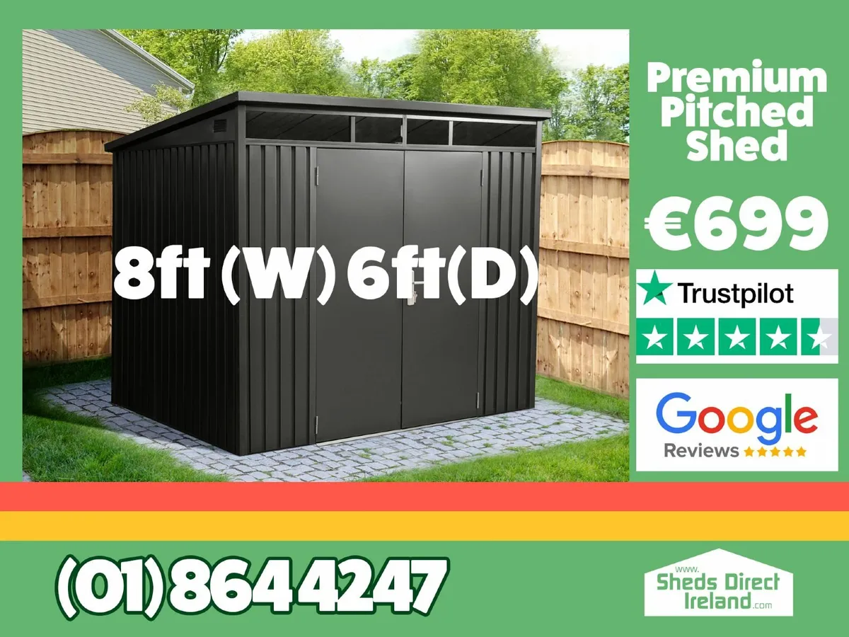 Premium Pitched Shed (8ft x 6ft) from €699