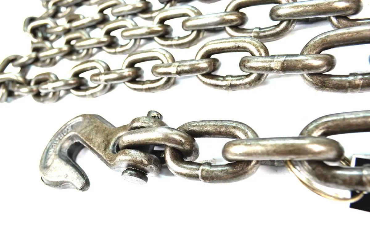 14FT Tow Chain  5/16" Towing Lifting Steel Hook - Image 3