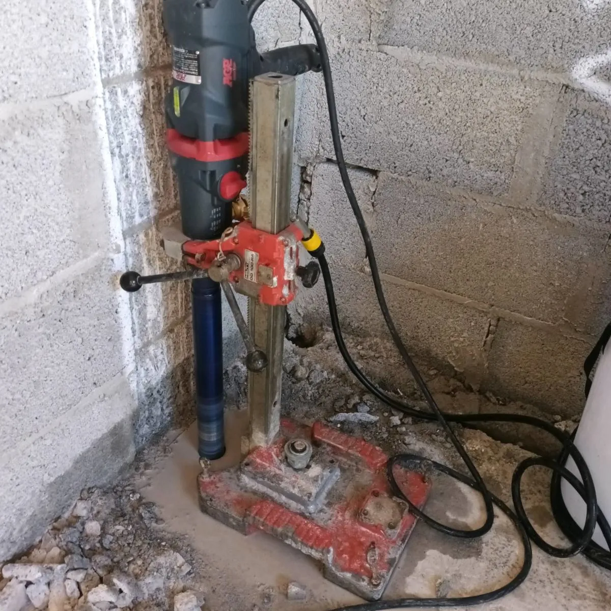 Wall chasing and concrete core drilling