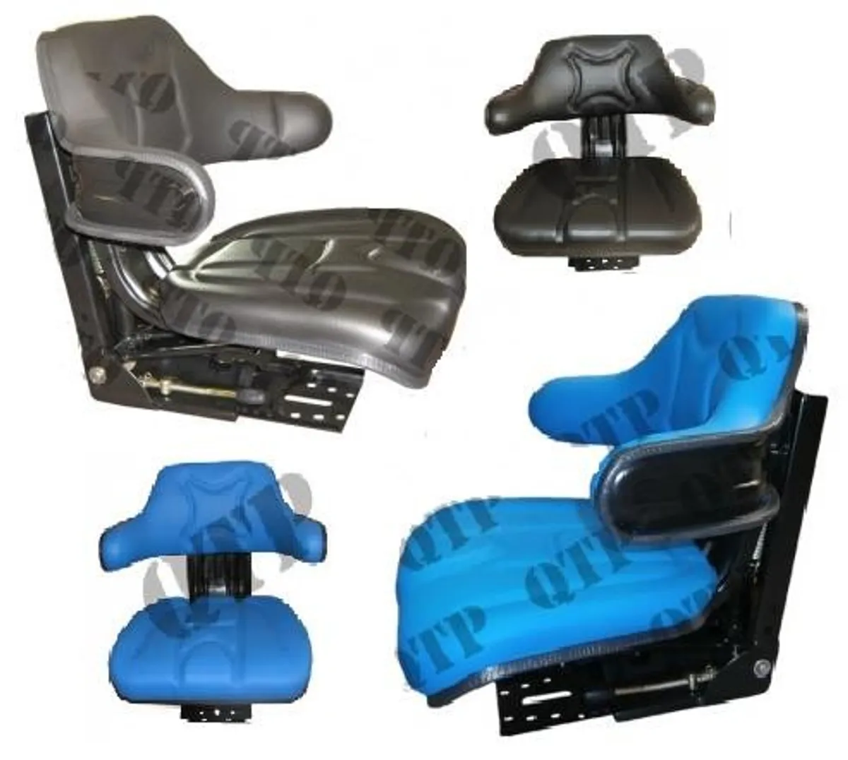 Universal Black / Blue Suspension Seat - Image 1