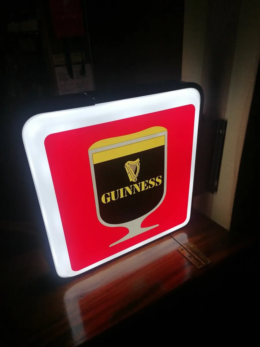 Guinness Double Sided Light Up Wall Mounting - Image 1