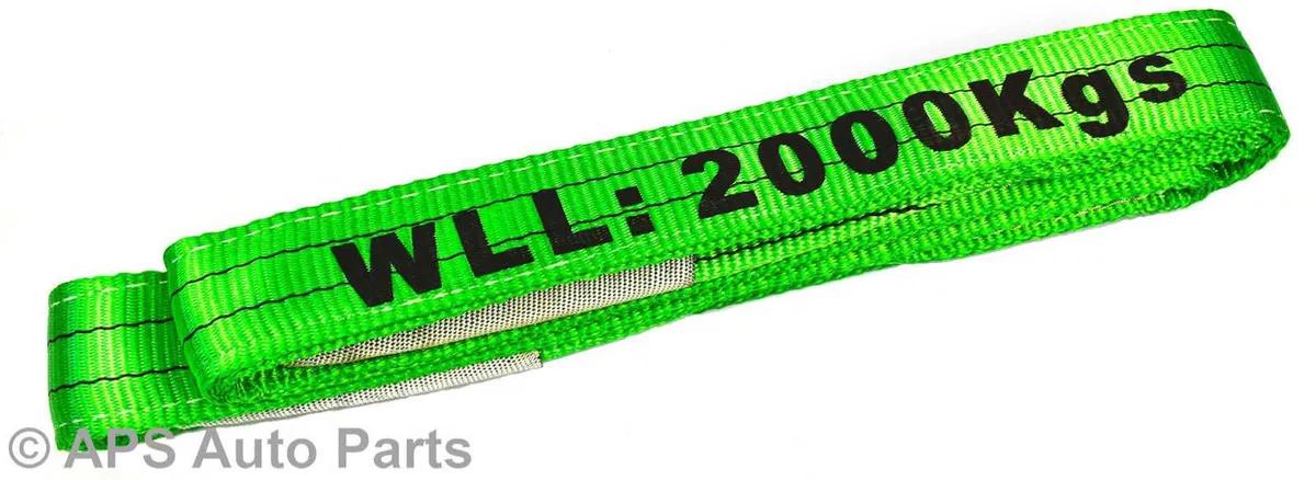 Flat Webbing Sling Green 2t X 3mtr X 70mm Width - Image 2