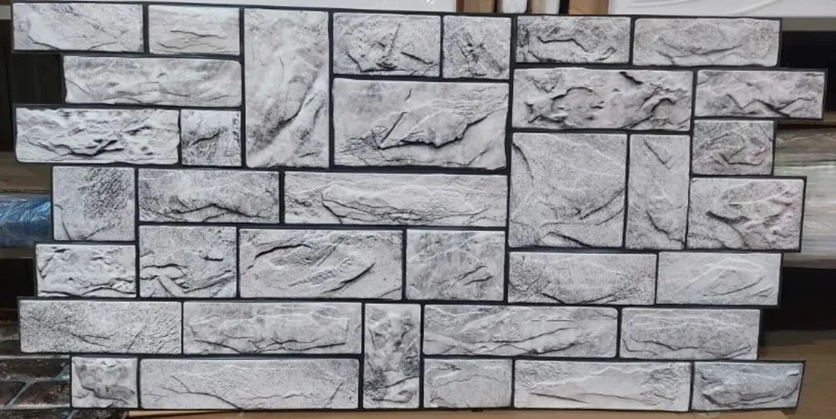 Natural Stone brick Effect 3D PVC Plastic Wall - Image 1