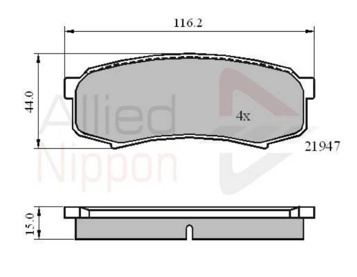 Toyota Land Cruiser 1996-Present Rear Brake Pads - Image 1