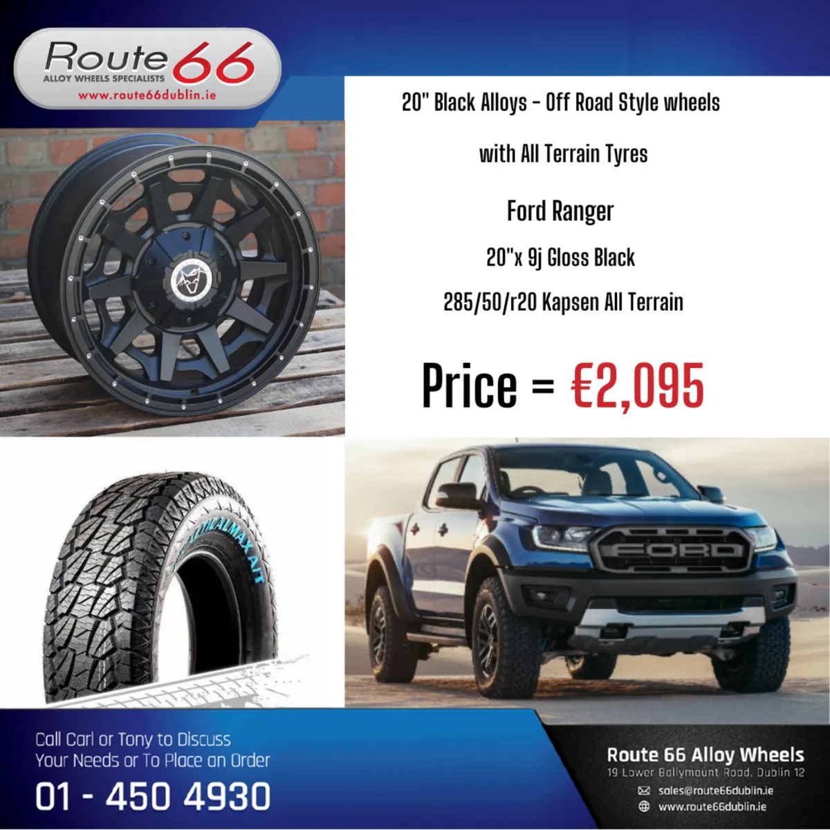 Ford Ranger 20 inch Alloy Wheels - Image 1