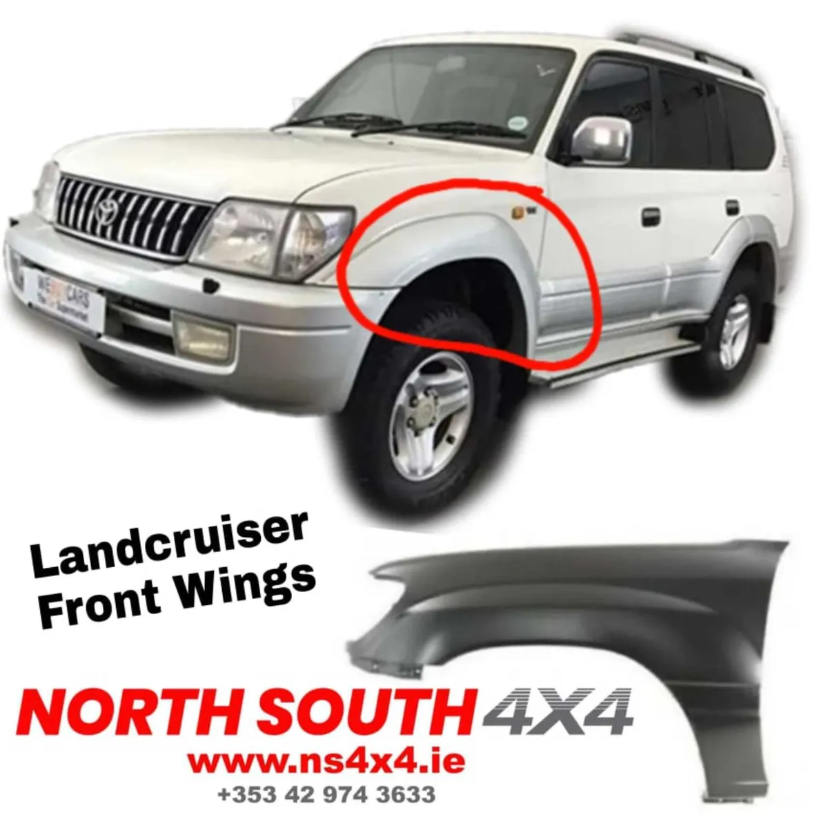 Front Wings for 90 Series Toyota Landcruiser - Image 2