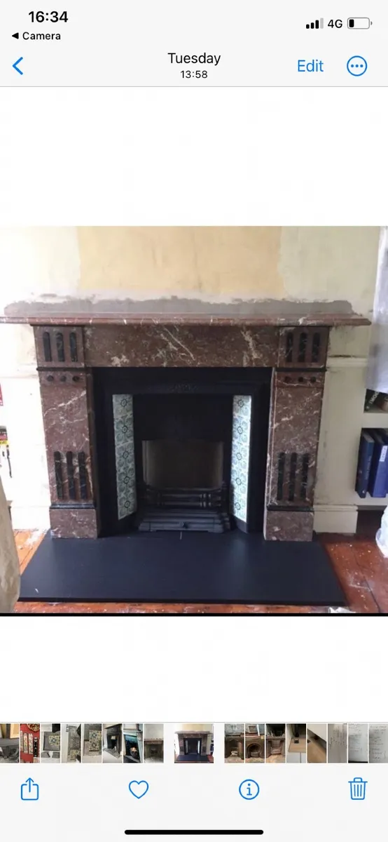 Antique marble , cast iron and timber fireplaces - Image 4