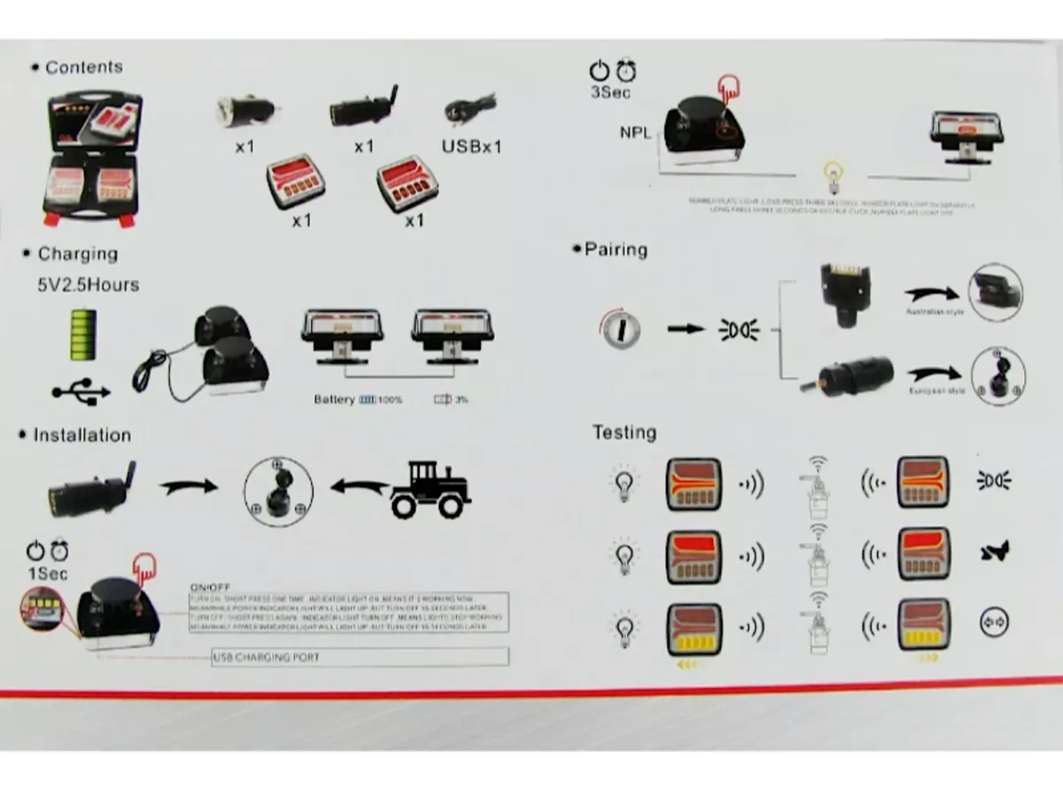 Wireless LED Trailer Lights..Free Delivery - Image 4