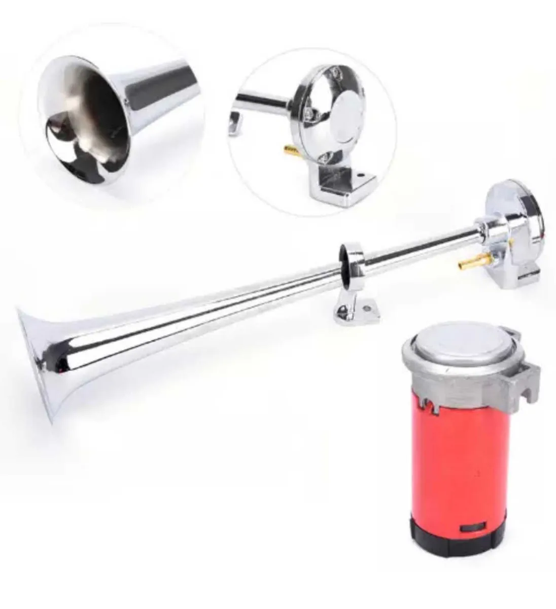 43cm 12v Chrome Air Horn.. - Image 3