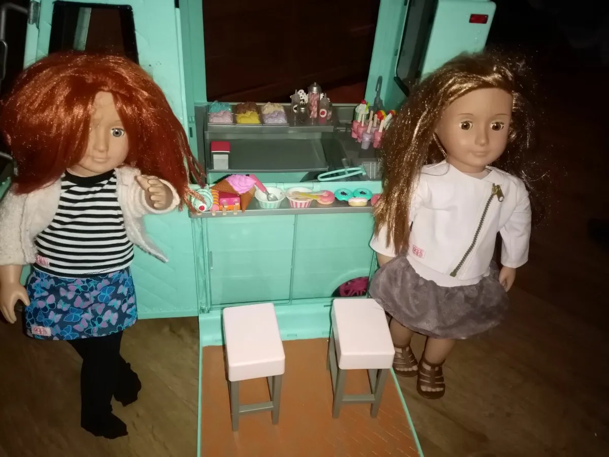 Our Generation Ice Cream Van and dolls - Image 1