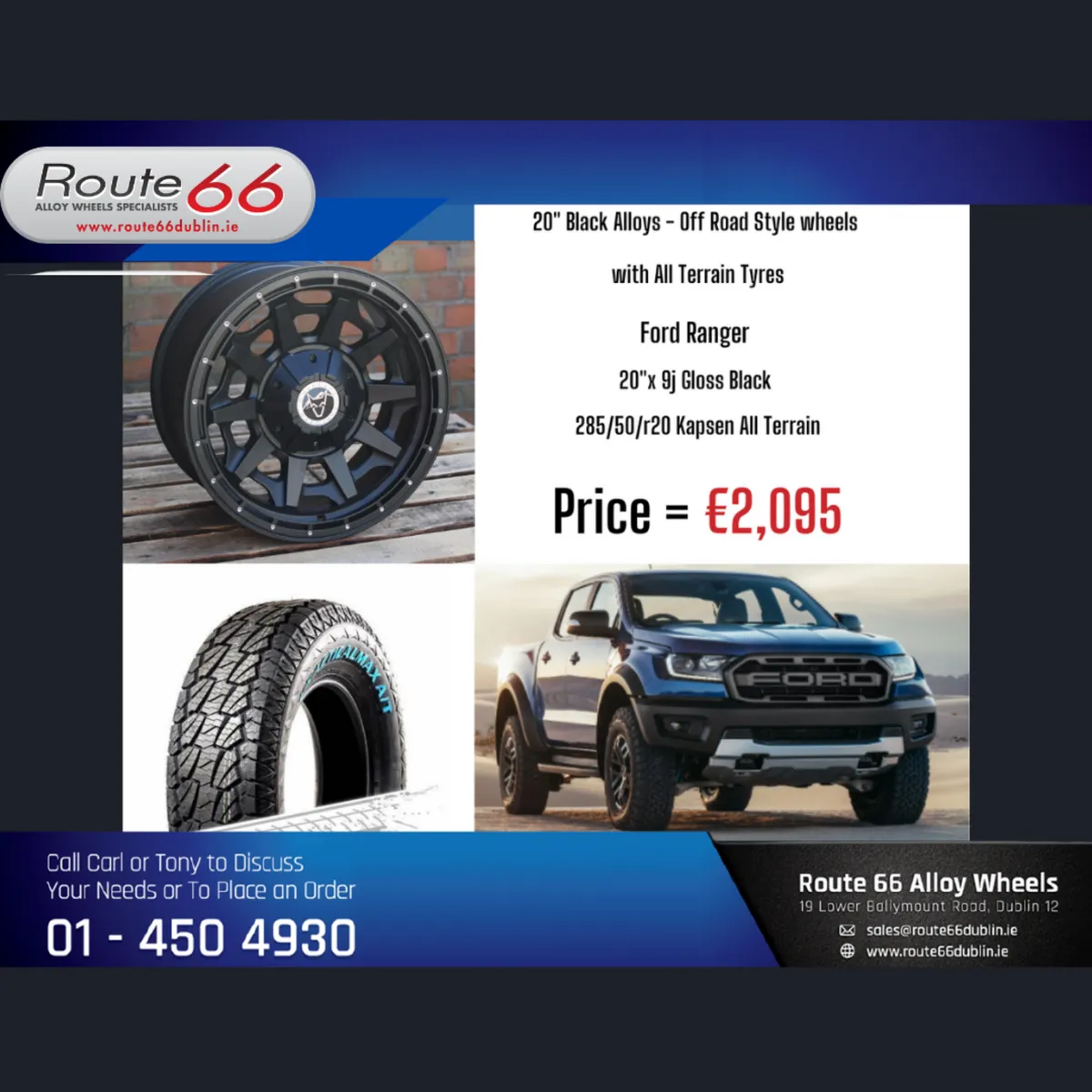 Ford Ranger 20 inch Alloy Wheels - Image 1