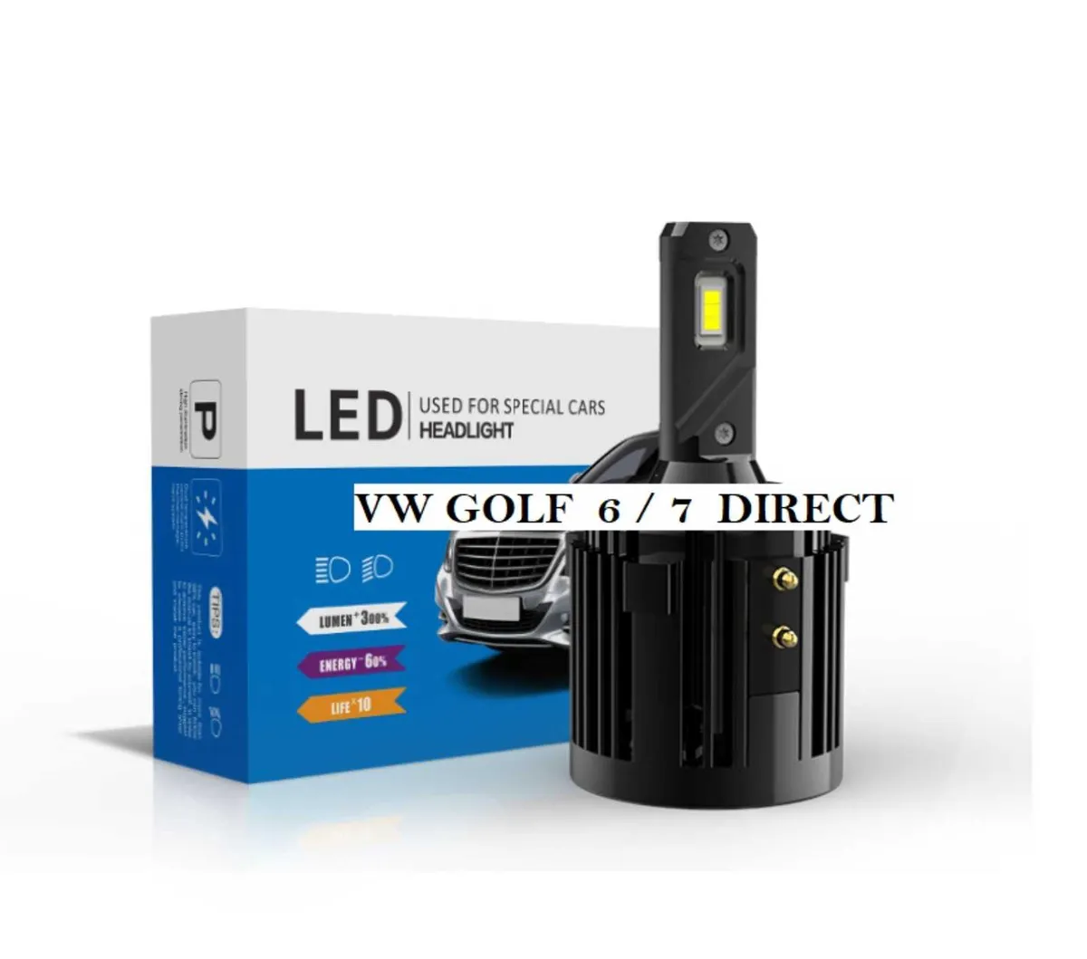 VW Golf Mk6 MK7   LED Driving Bulbs Direct Fit - Image 1