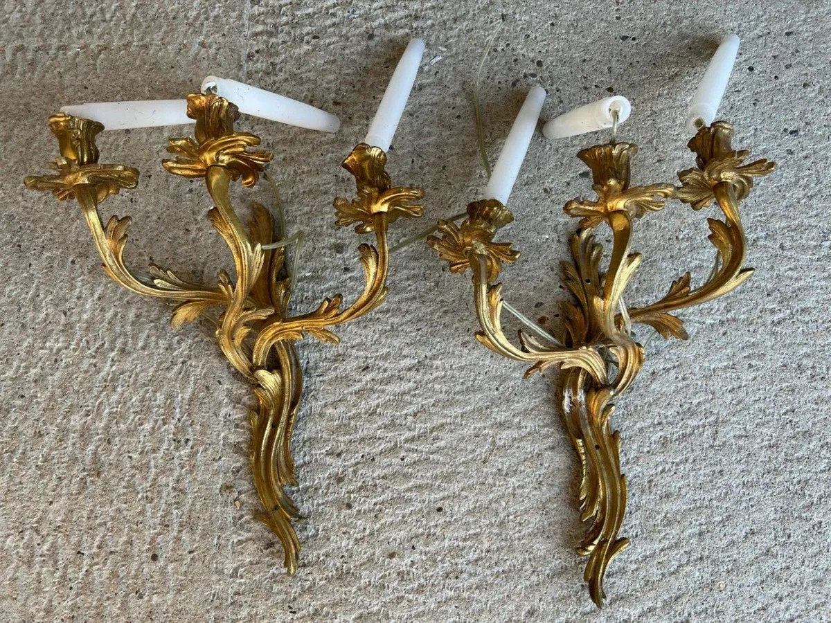 French Antique Wall lights x Pair
