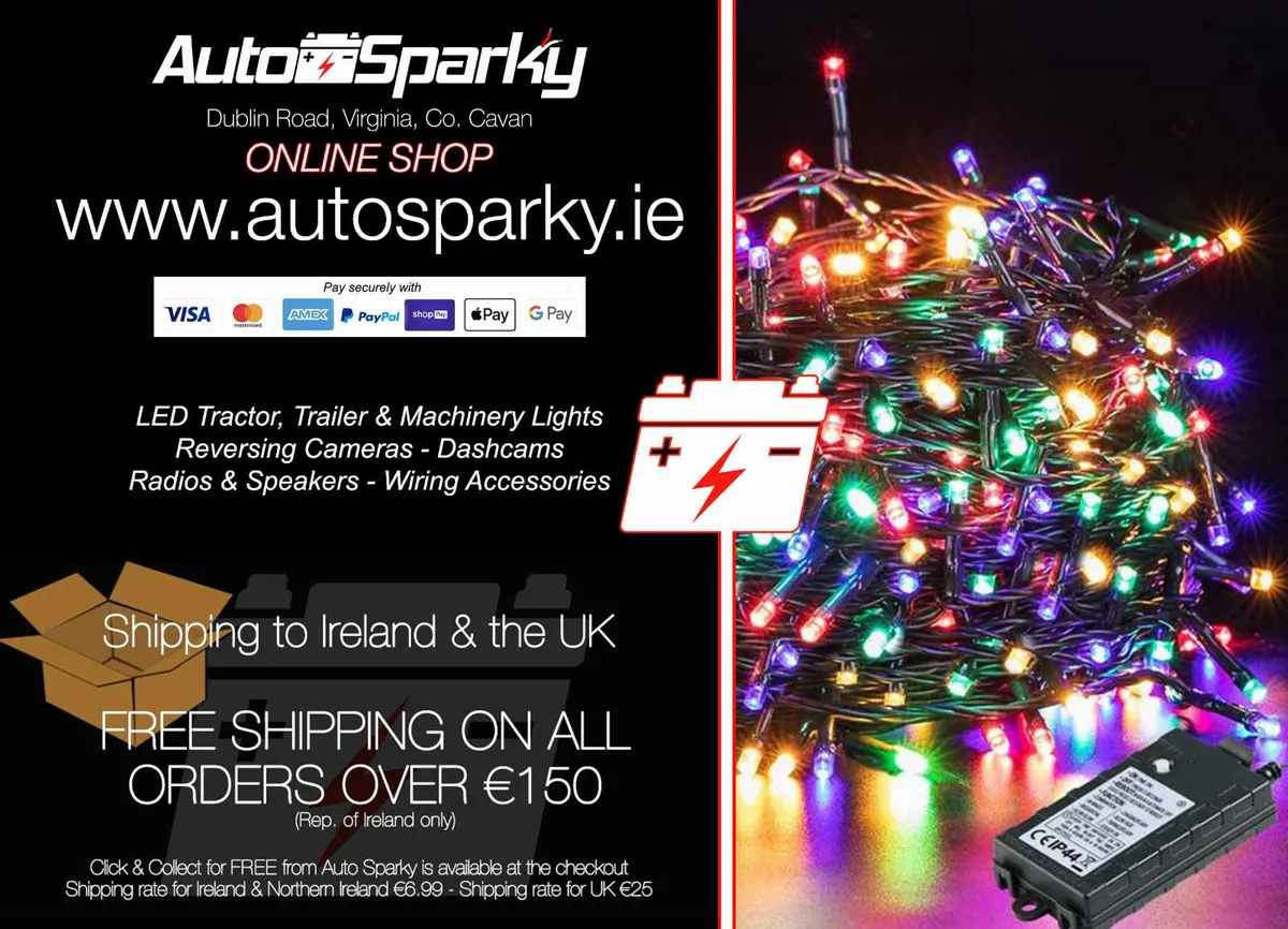 Battery Powered Christmas Lights www.autosparky.ie