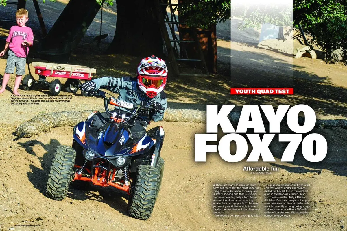 KAYO Fox 70 KIDS quad DELIVERY WARRANTY XMAS CLUB - Image 1