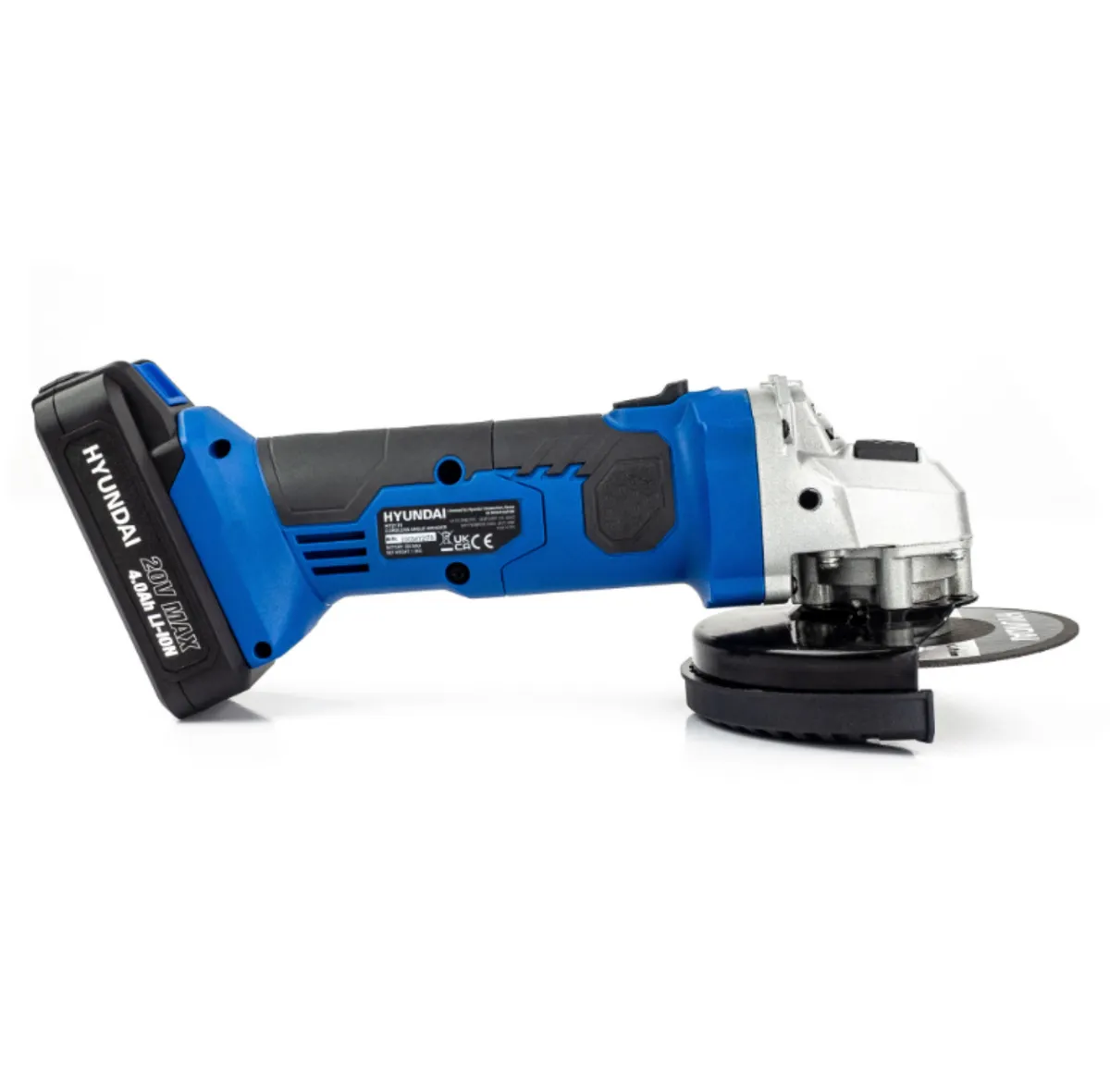 Hyundai 20V MAX Li-Ion Cordless 4Ah Angle Grinder - Image 2