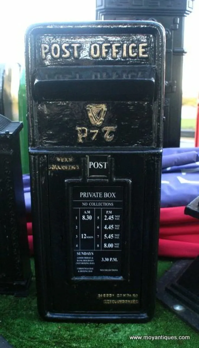 Post Box Irish Black Cast Iron - Image 3