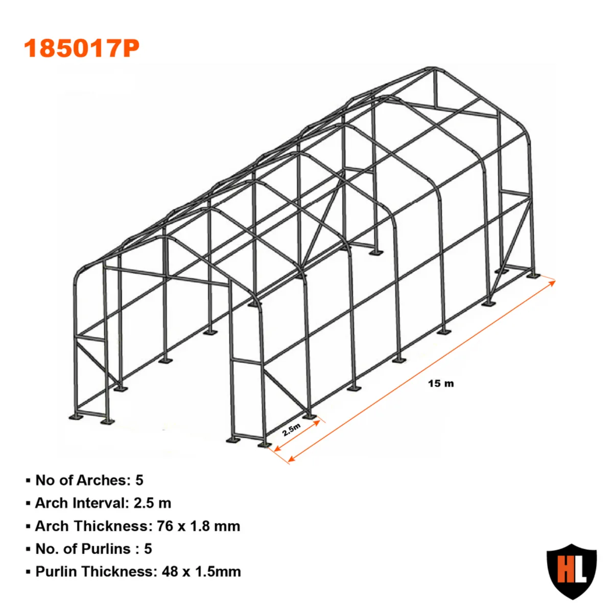 18ft wide large garage tent - Image 3