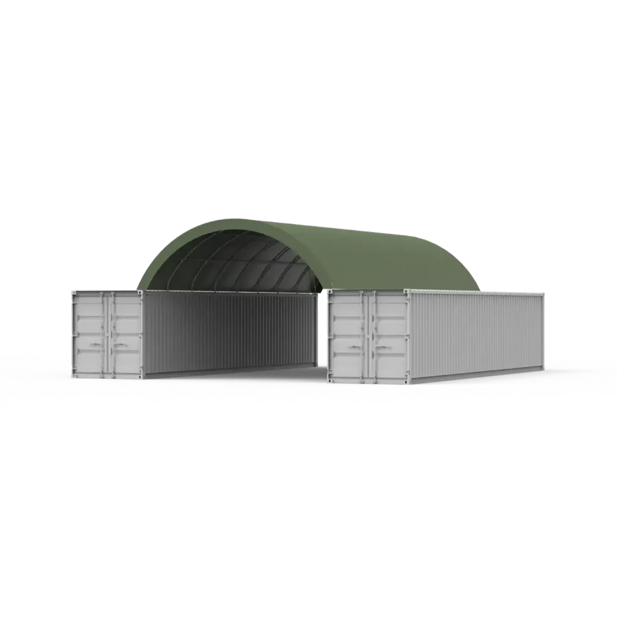 Container Shelters 20 x 40 c/w closed back panel - Image 1