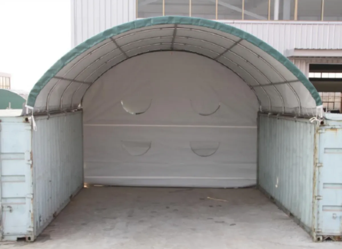 20x20 Container Shelter (Closed Back Panel) - Image 1