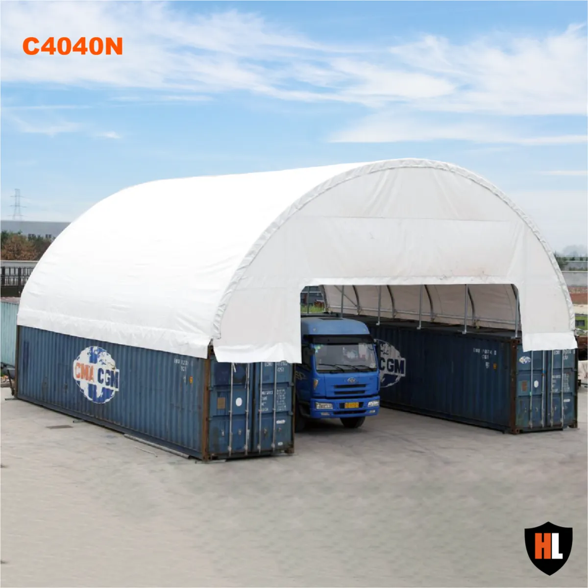 40 X 40 FT CONTAINER SHELTER