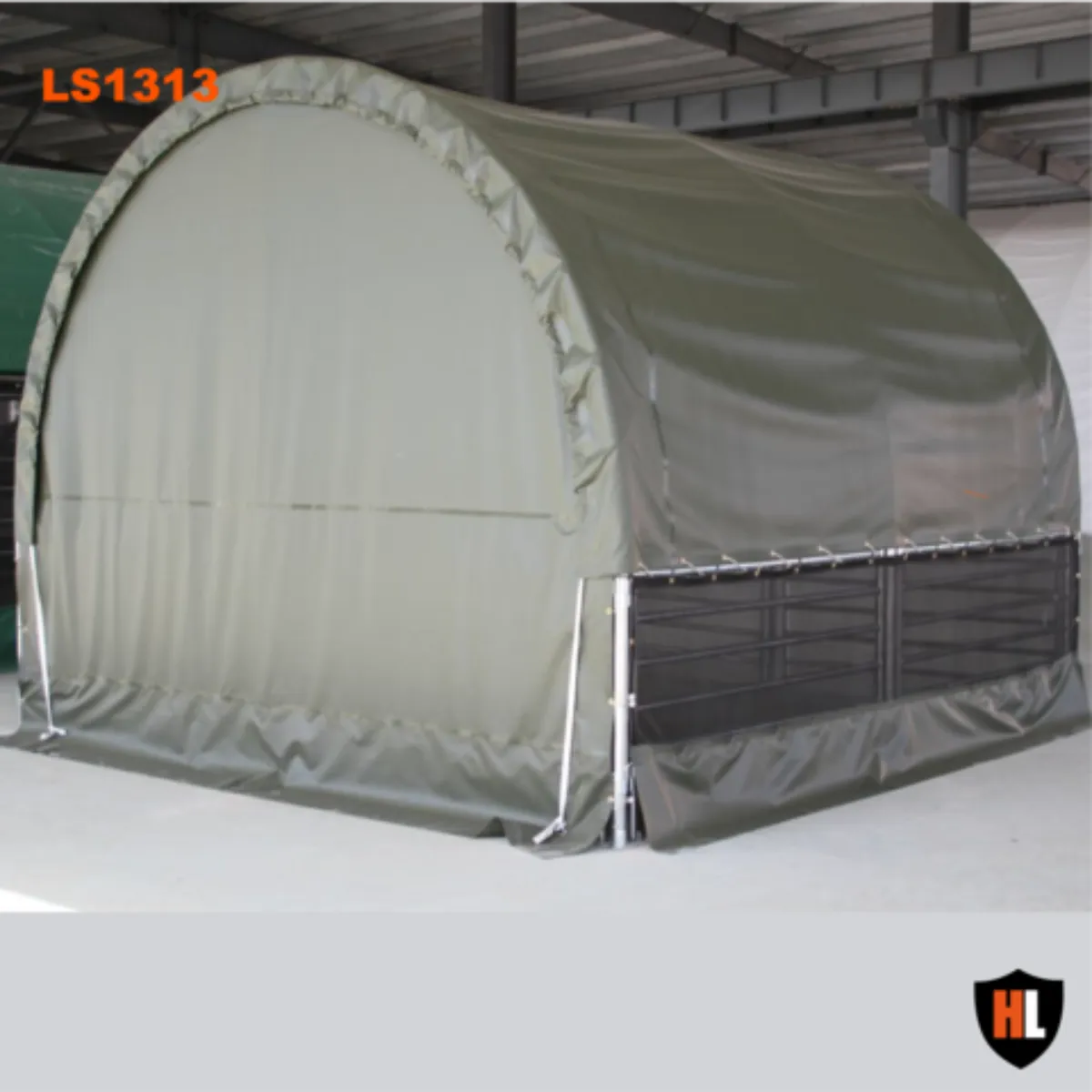 Livestock Shelter (Military Green) (4 x 4 x 3.15m) - Image 1